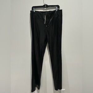 Alice + Olivia Black Oil Slick Pant NWT Size 12